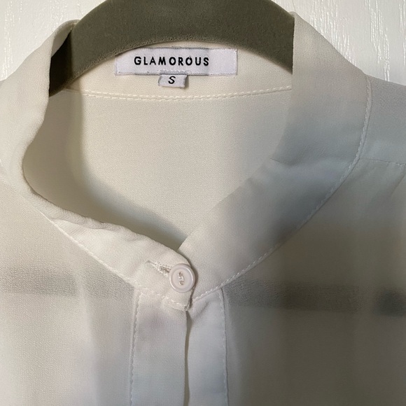 White blouse with puffy sleeves - Picture 2 of 3